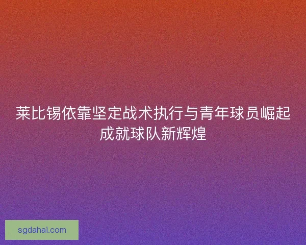 莱比锡依靠坚定战术执行与青年球员崛起成就球队新辉煌
